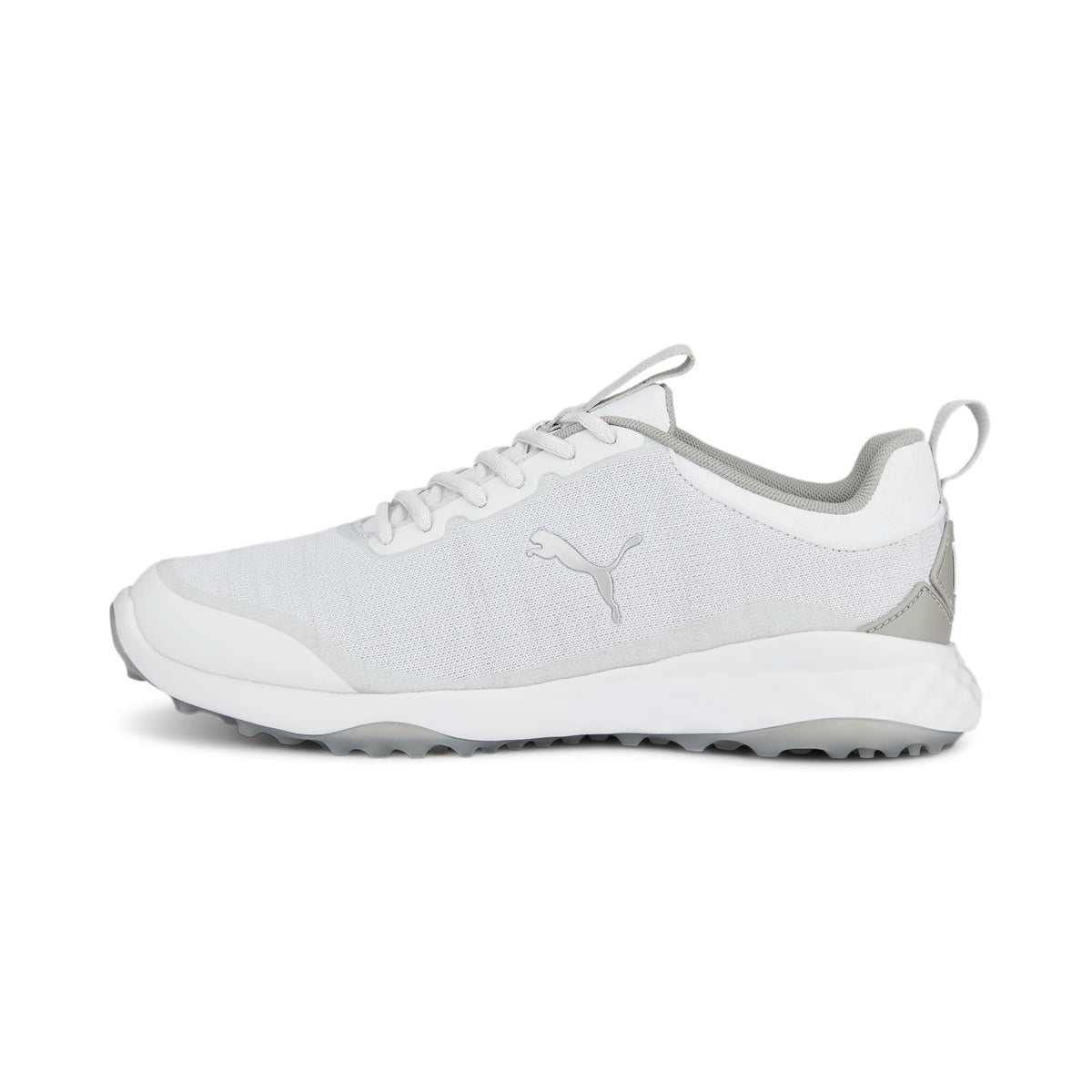 Puma Men's Fusion Pro Golf Shoe, Puma White Puma Silver Flat Light Gray, 11