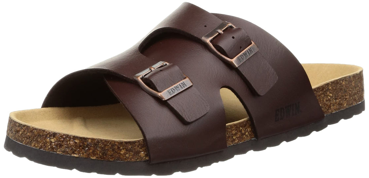 Edwin Men's Sandals, D. Brown (208), 25.0 cm
