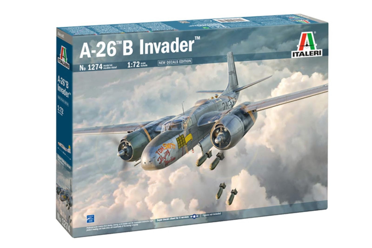 Platz ITALERI 1/72 WW2 USA A/B-26 Invaders Plastic Model IT1274 (Airplane)