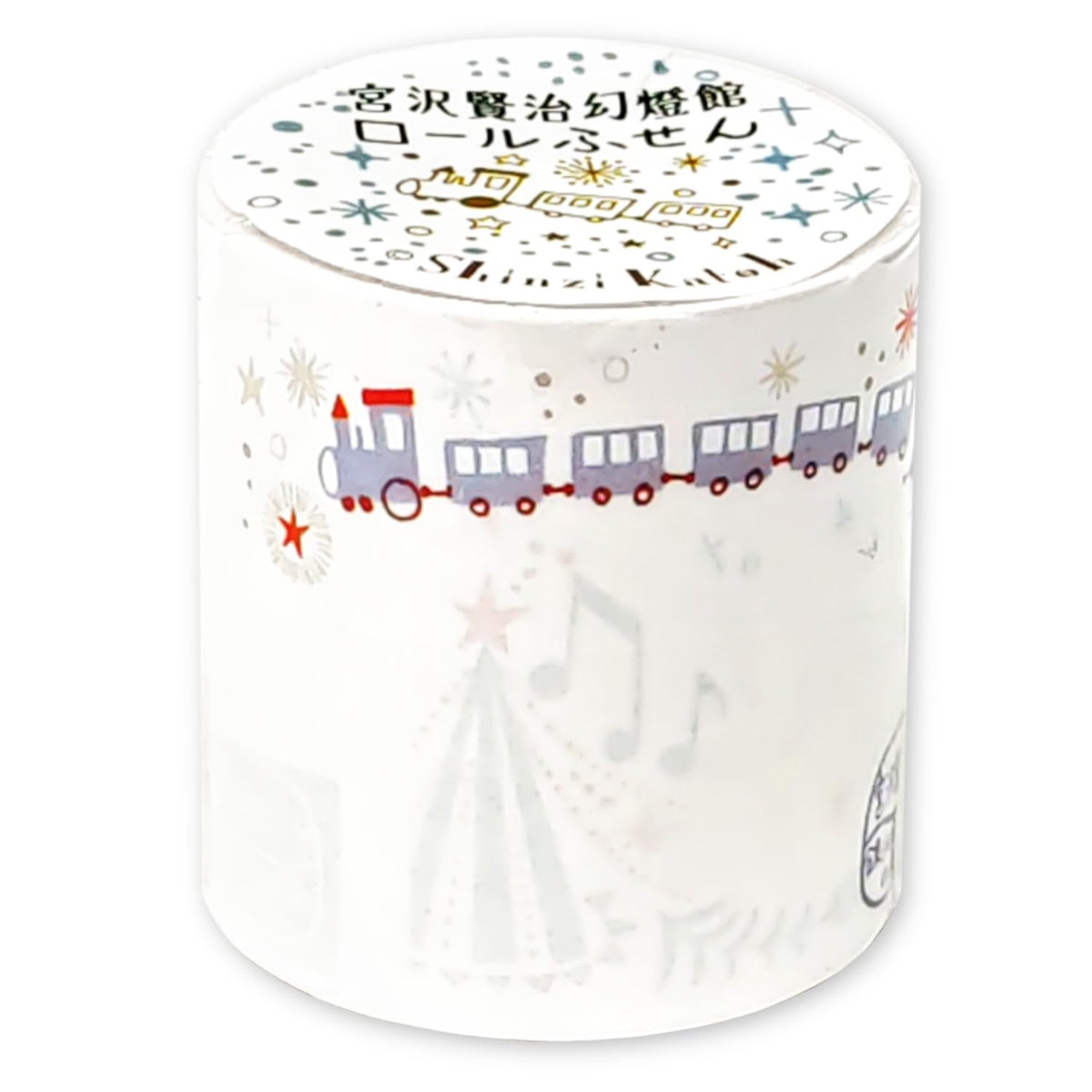 Shinzi Katoh ks-rf-10019 Roll Sticky Notes, Made in Japan, Kenji Miyazawa, Galaxy Railway Night 2, 6 Patterns, 1.8 x 2.4 inches (45 x 60 mm), 80 Sheets, Full Glue, Perforated