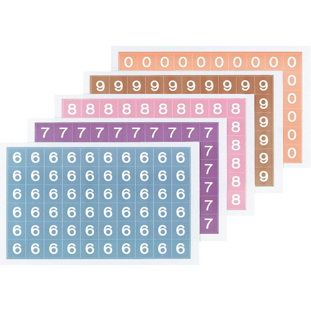 Kokuyo number seal mix soft color 6-9 one 60 piece X5 L-FCM2-2