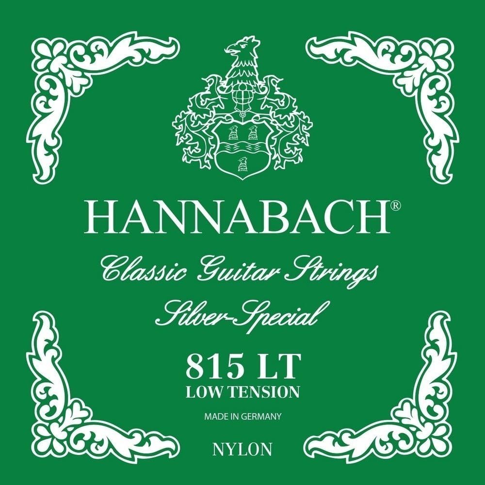 Hannabach 652517 Series 815 Silver Special Low Tension String Set for Classic Guitar - Green