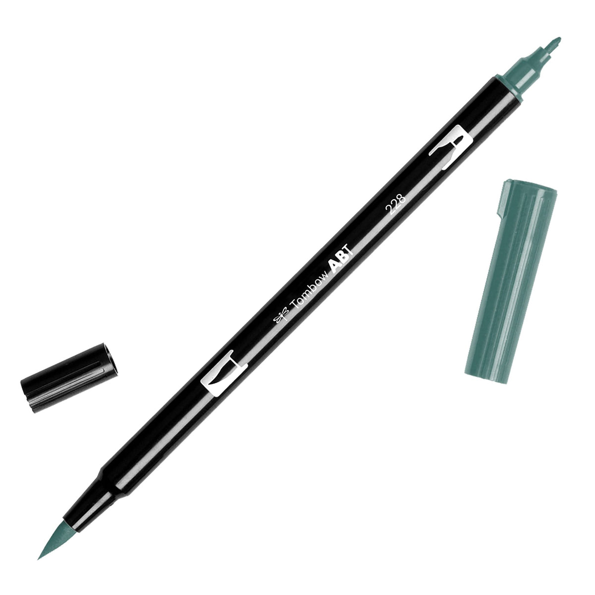 Tombow 56523 Dual Brush Pen Art Marker, 228 - Gray Green, 1 Pack. Blendable, Brush & Fine Tip Marker