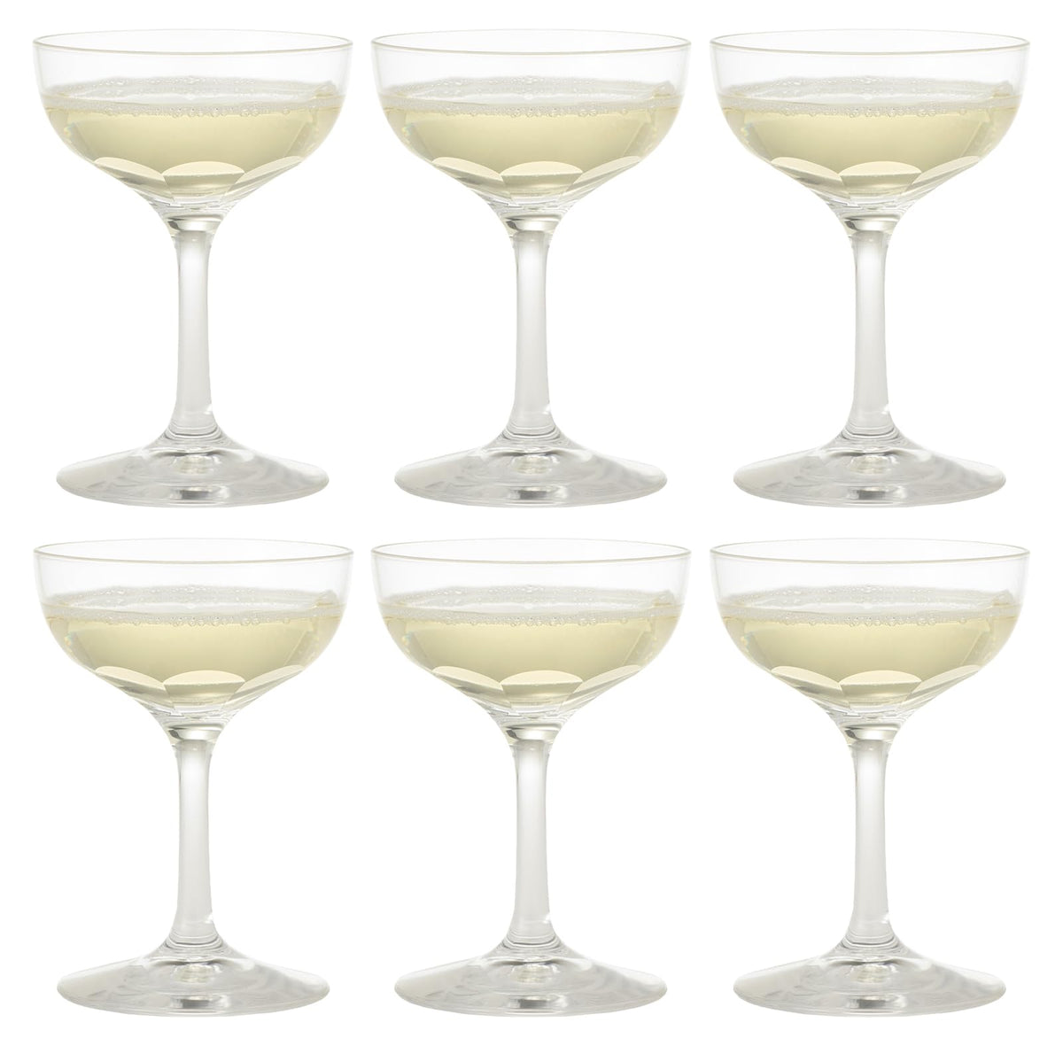 Toyo Sasaki 30G34HS-E102 Champagne Glass, Laut, Dishwasher Safe, Made in Japan, 4.7 fl oz (135 ml), Shatter-Resistant, Pack of 6