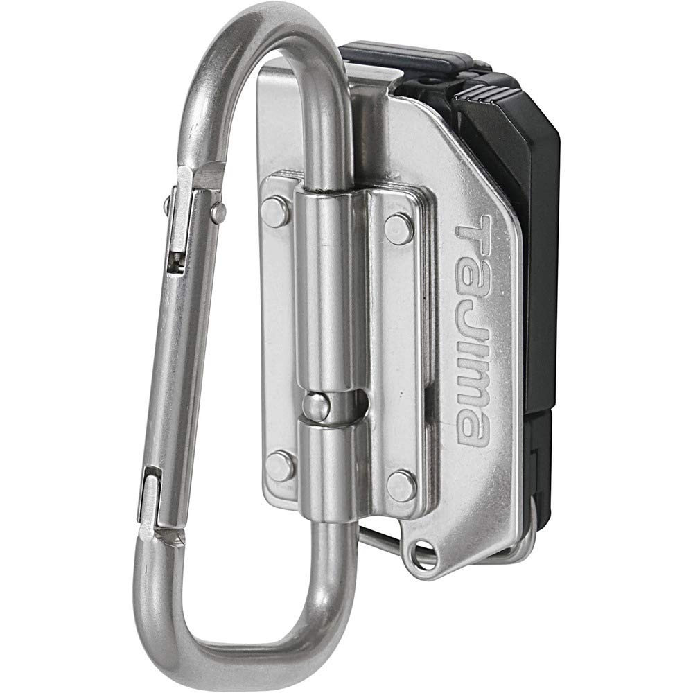 Tajima Safety System, Detachable Tool Holder, Heavy Duty Stainless Steel, Large Folding Carabiner, SFKHS-CLF, Easy to Put on and Take Off, Attach to Belt Later, Easy to Replace Waist Tools, Choose