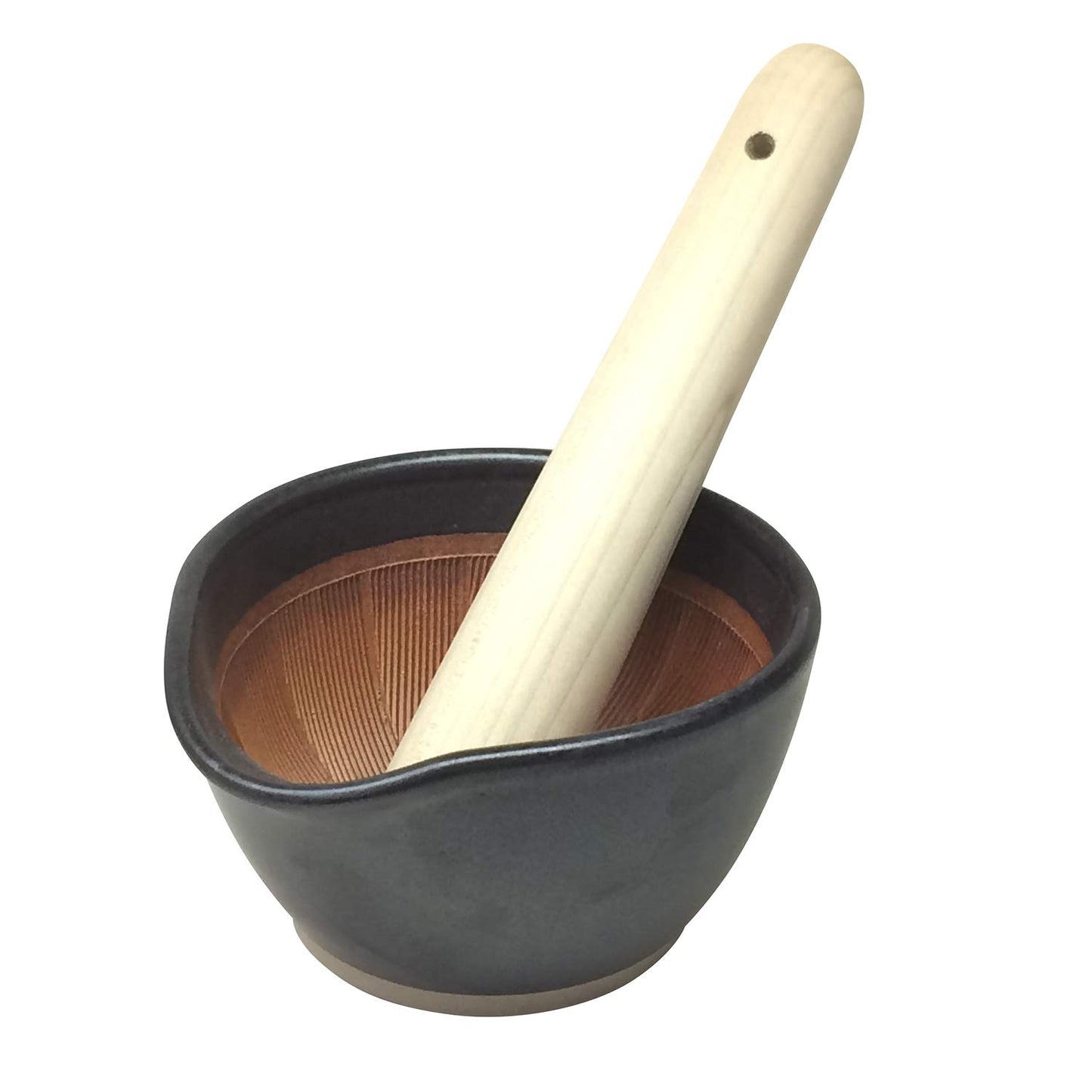 元重製陶所(Motoshige Seitoujo) Ishimiyaki Moto Shige, Made in Japan Mortar, 11cm, black