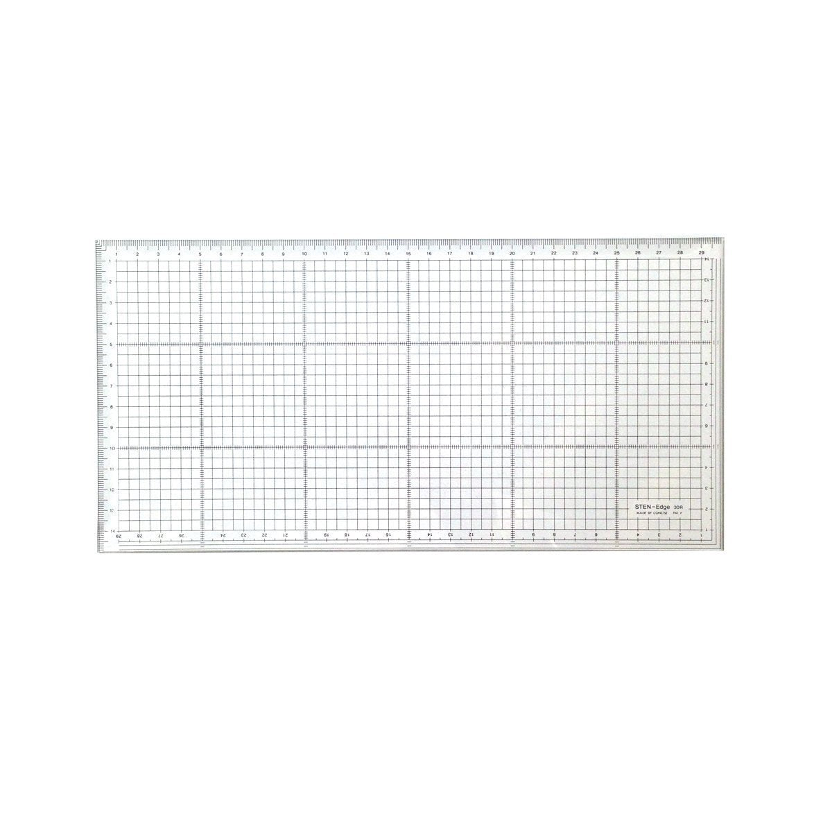 Concise 100140 Ruler Stainless Edge Scale 30R