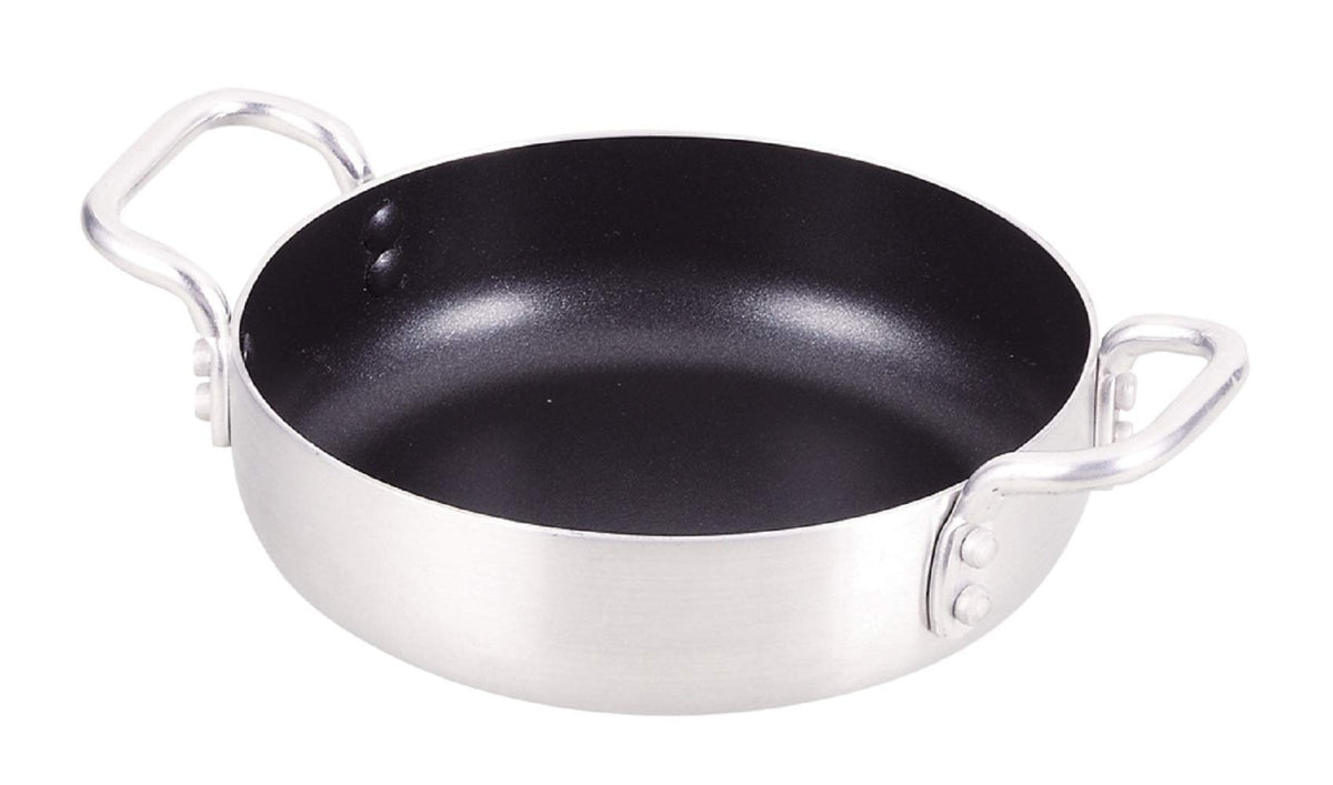 Pearl Metal HB-3961 Two-Handled Pot, Silver, 6.3 inches (16 cm), Oven-Safe Tabletop Pot, Tabletop Top