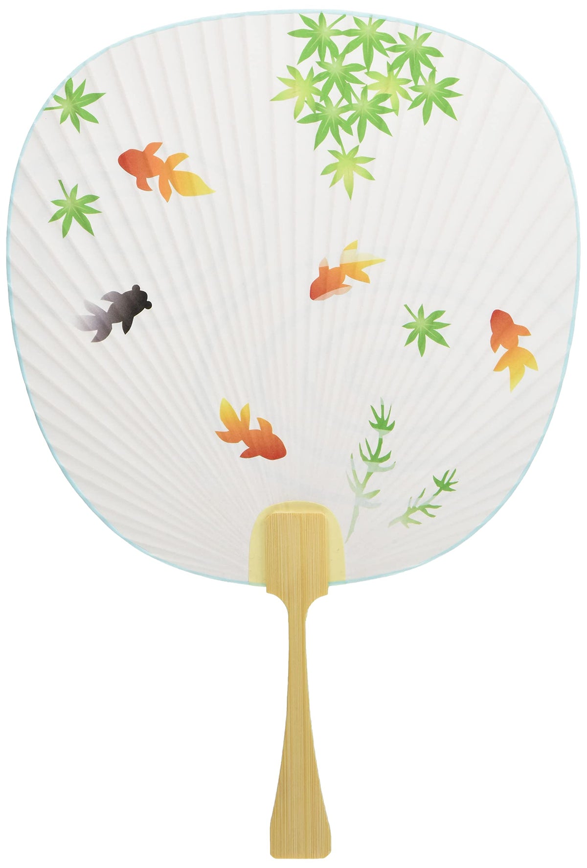Shiomi Fan 2726 Shirakawa (Goldfish and Ripples) 9.4 x 14.2 inches (24 x 36 cm)