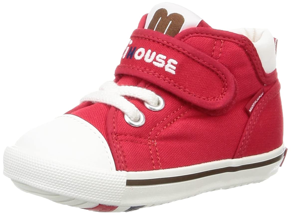 Miki House 10-9302-498 Baby Shoes, red, 15.0 cm