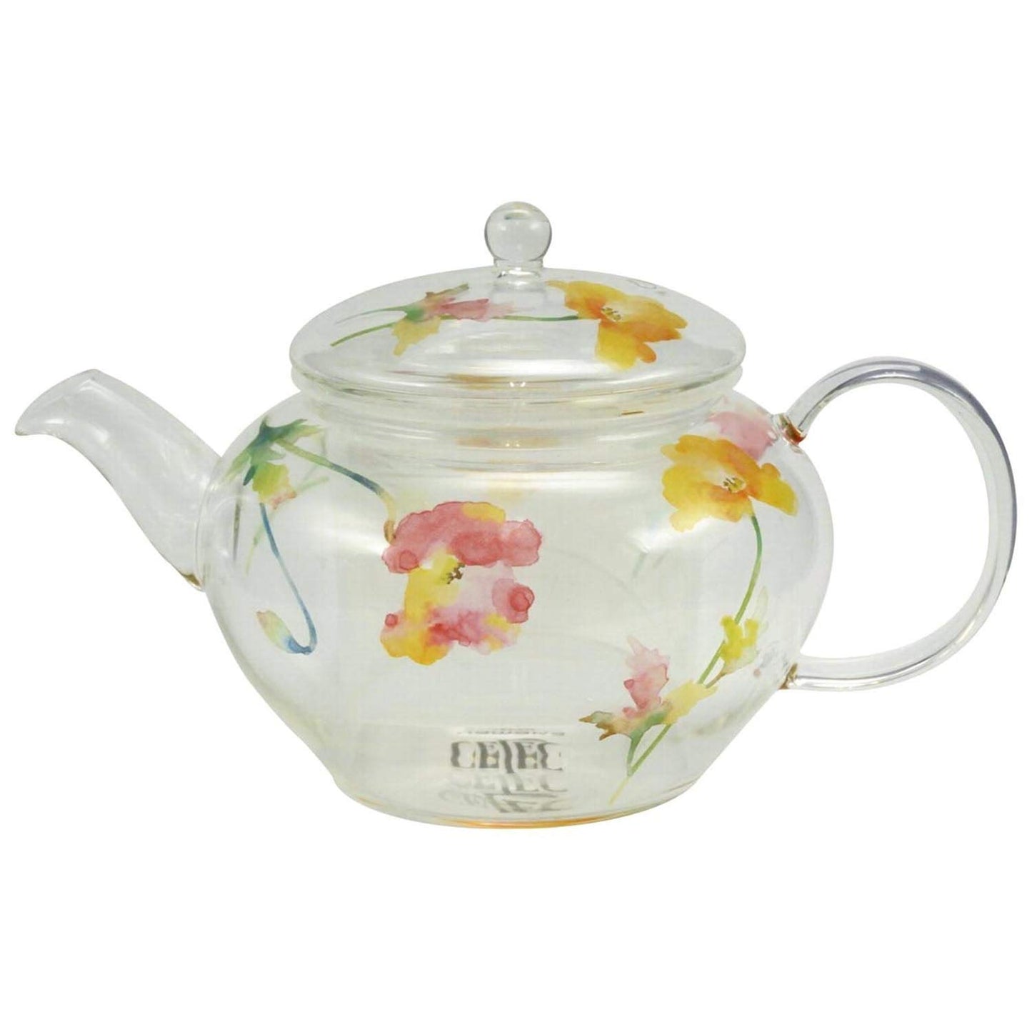 Yamaka Shoten CY11-GP27 CELEC Heat Resistant Glass Pot with Tea Strainer, Poppy, Made in Japan, 16.2 fl oz (490 ml)