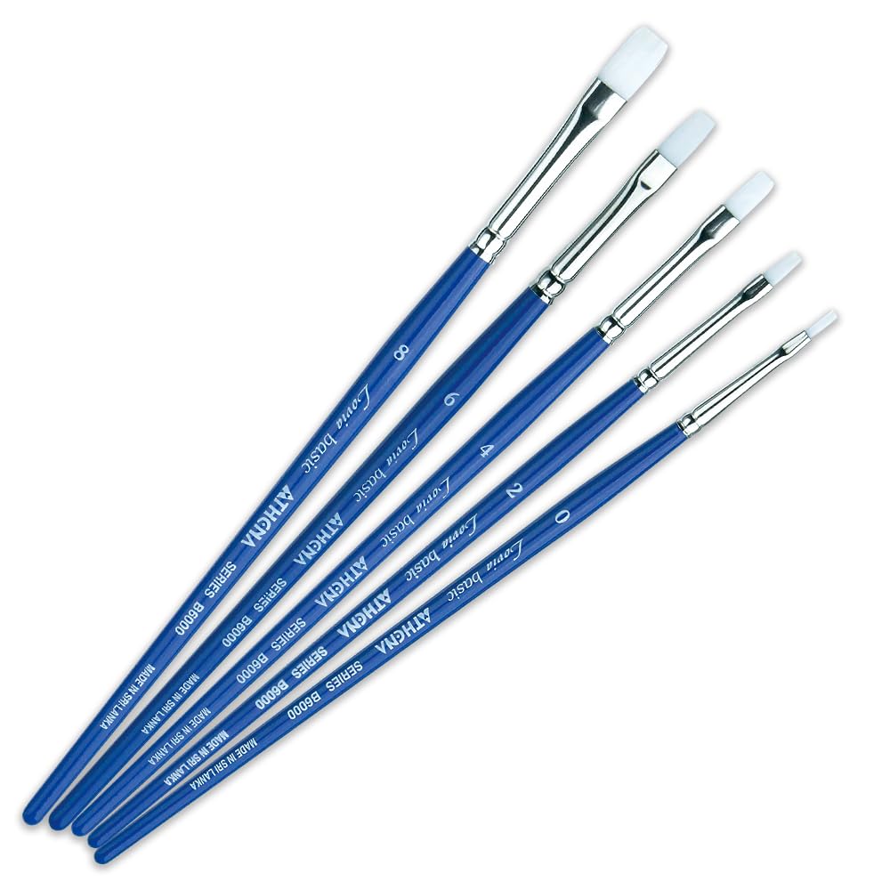 On. Brush raヴxiabe-sikku Flat B6000 Series Set of 5 10001001