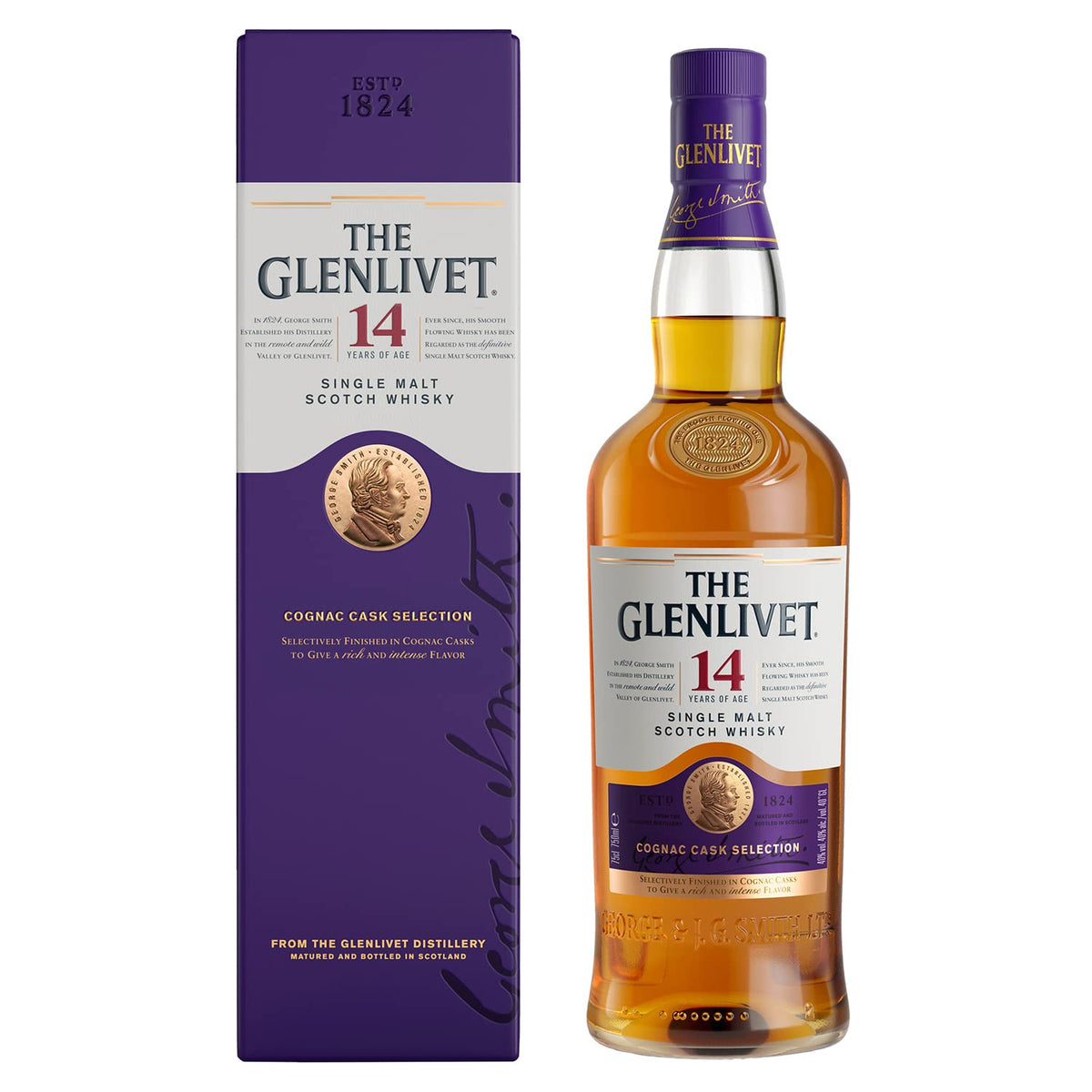 Glenlivet The 14 Year Old Single Malt Scotch Whisky, 750mL Bottle, 80 Proof 12571500