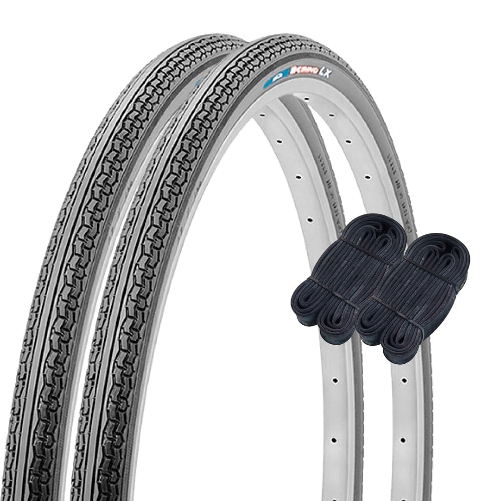 Shinko 27 60060 27 Inch Bicycle Tires, 0.06 inch (1.5 mm) Extra Thick Tube, Set of 2, Pair Roll, 1.0 x 1, 3/8, Black