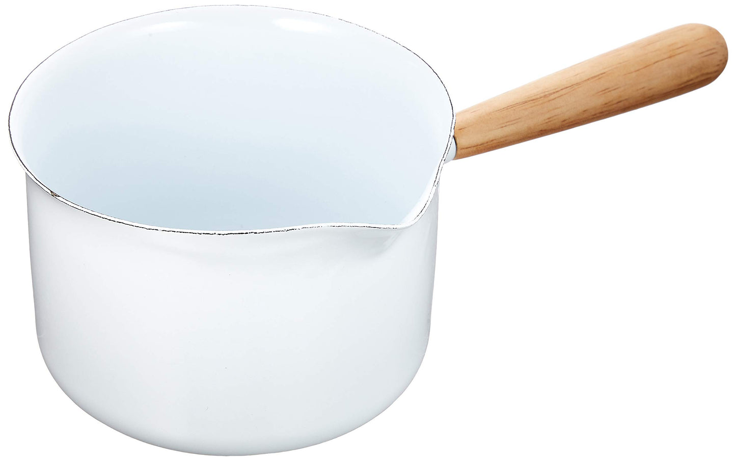 Posh Living 680 PL Enameled Single Handpot Milk Pan, White