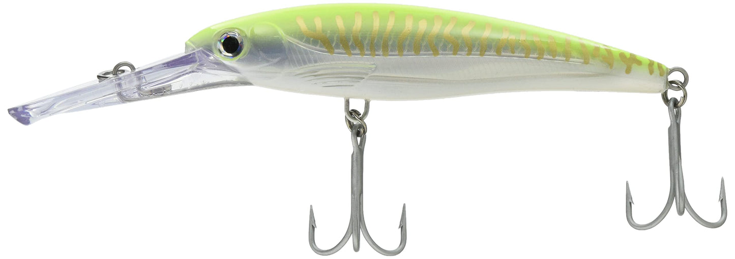 Rapala HCHU XR40MAG-HCHU Minnow X-Wrap Magnum, 7.1 inches (18 cm), 3.4 oz (97 g), Hot Chart UV Lure