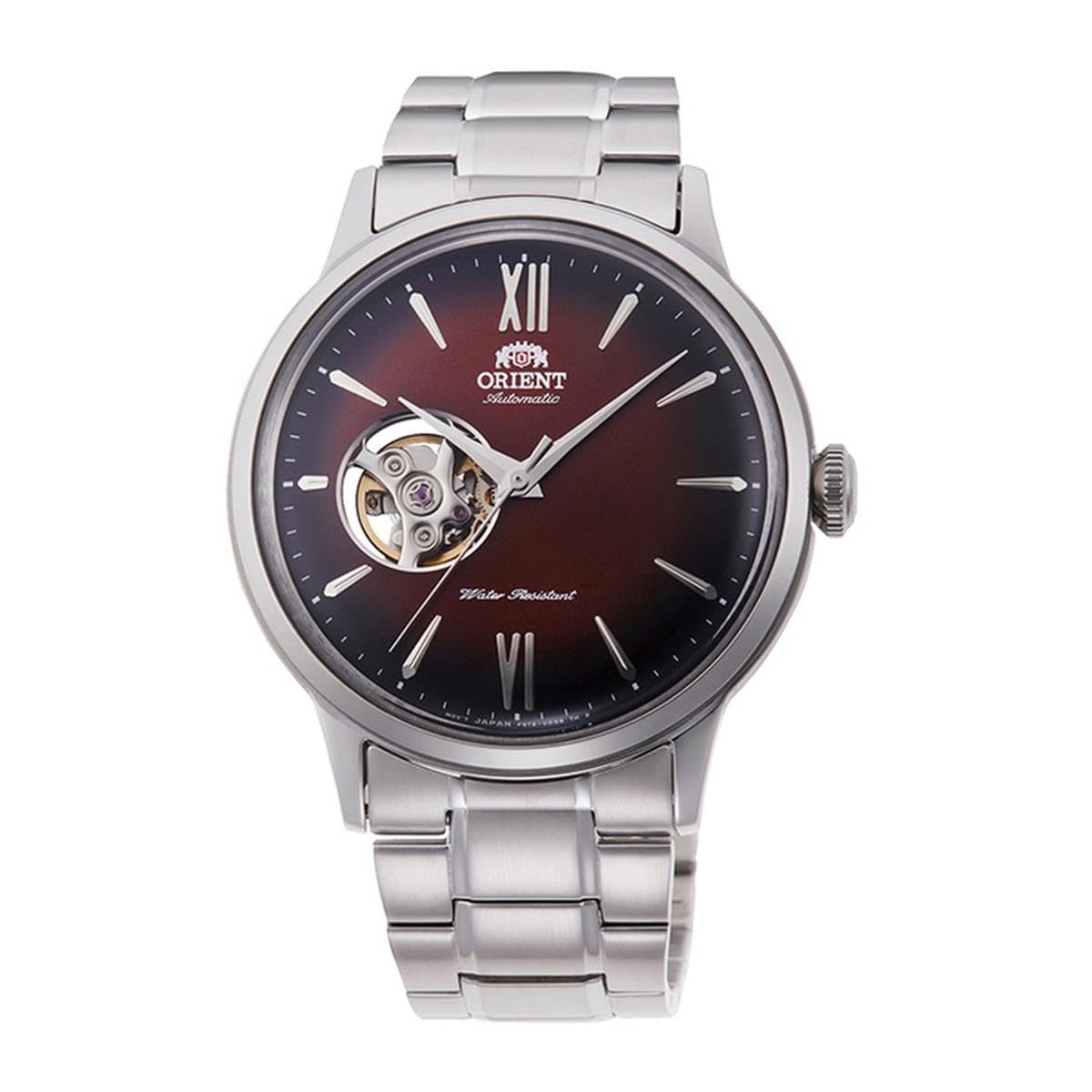 Orient Mens Analogue Automatic Watch with Stainless Steel Strap RA-AG0027Y10B, Steel Garnet, Bracelet