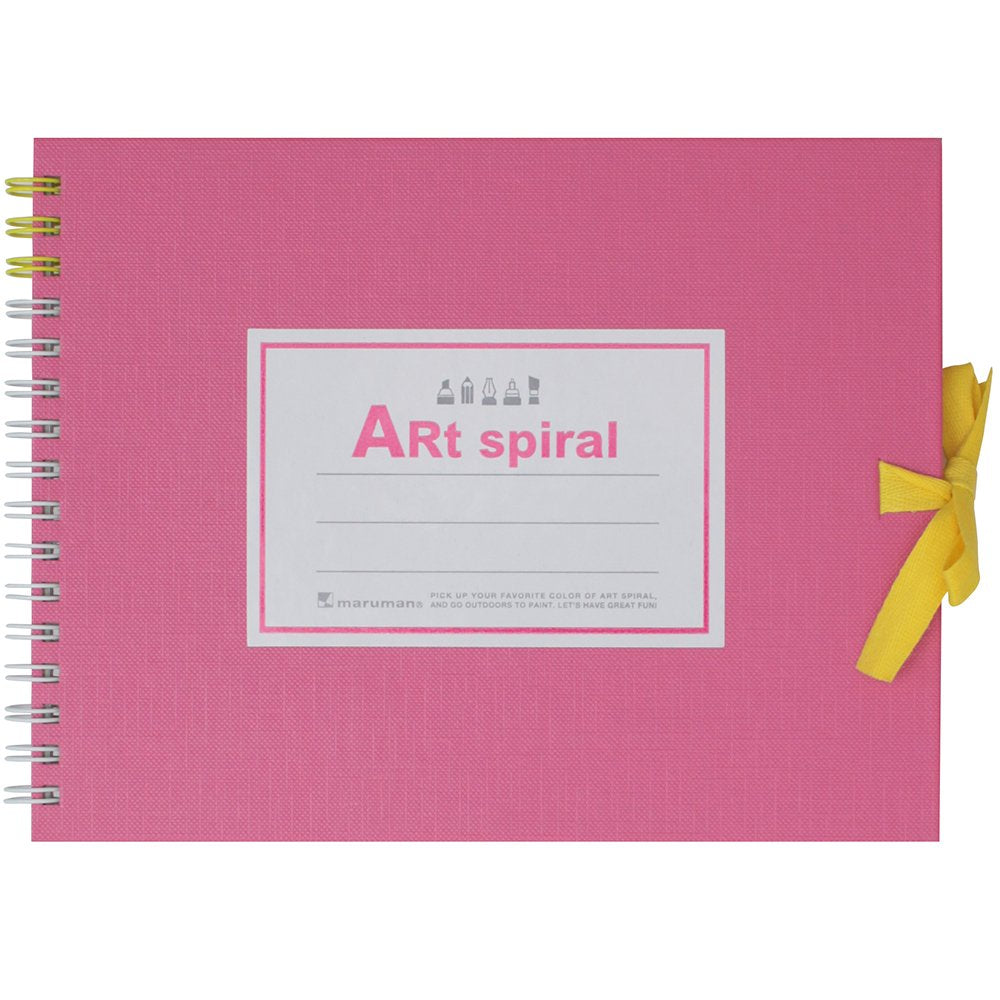 Maruman S310-08 Sketchbook, Art Spiral, F0, Thick Drawing Paper, 24 Sheets, Pink