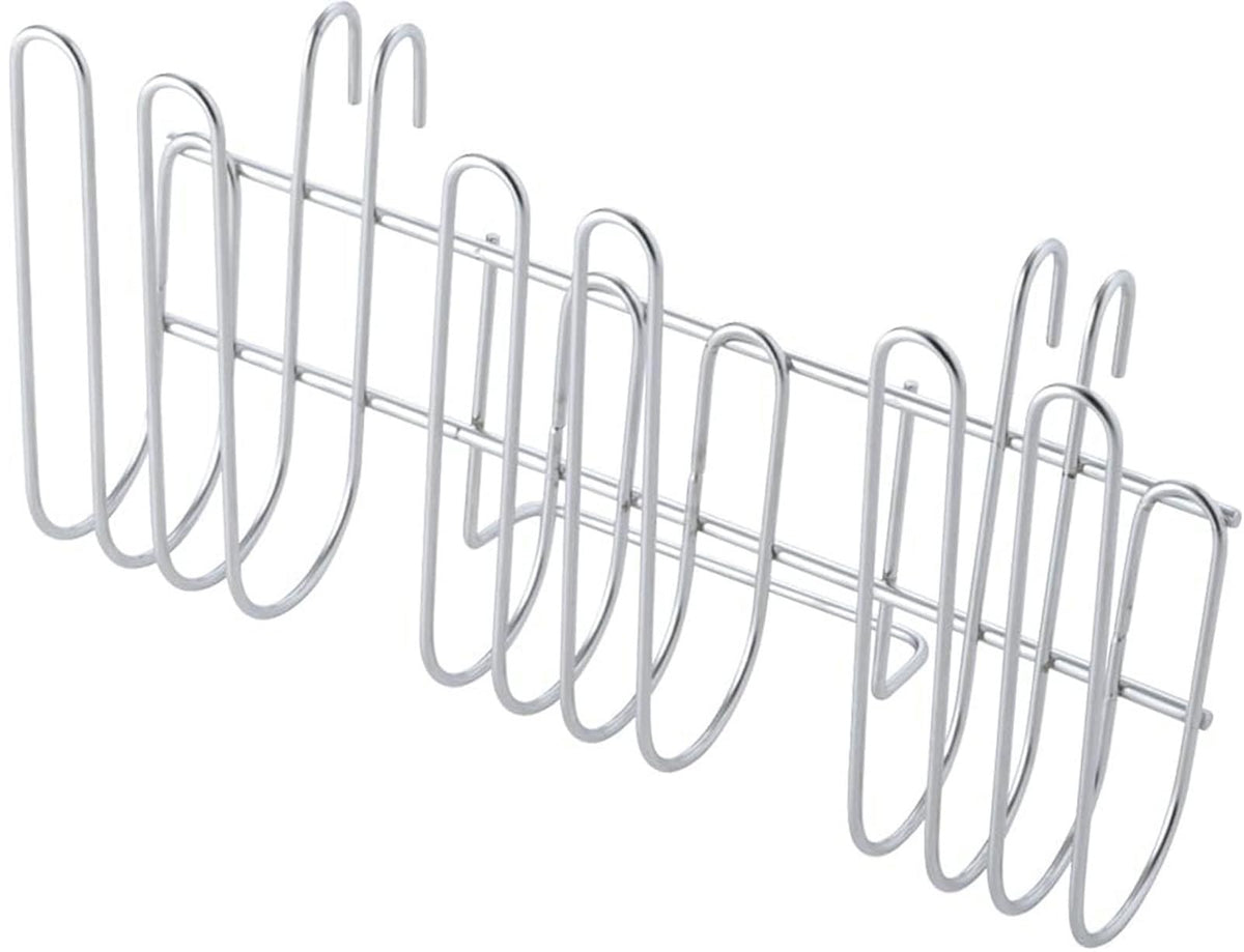 下村企販 Shimomura Planning 40133 Tsubamesanjo 3 Row Glass Hook for Drying Rack, Made in Japan, Compatible with Bottles and Milk Packs, Can Also Be Used as a Cutting Board Stand, Stainless Steel