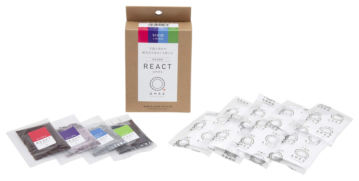 Katsuraya Fine Goods Miyako Dye Technique REACT REACT Vivid / VIVID 4 Colors Set