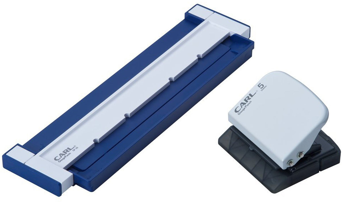 Carl GP-20-B Loose Leaf Punch, Gauge Punch, Compatible with A5, 20 Holes, 5 Pieces, Blue, Japanese Manufacturer