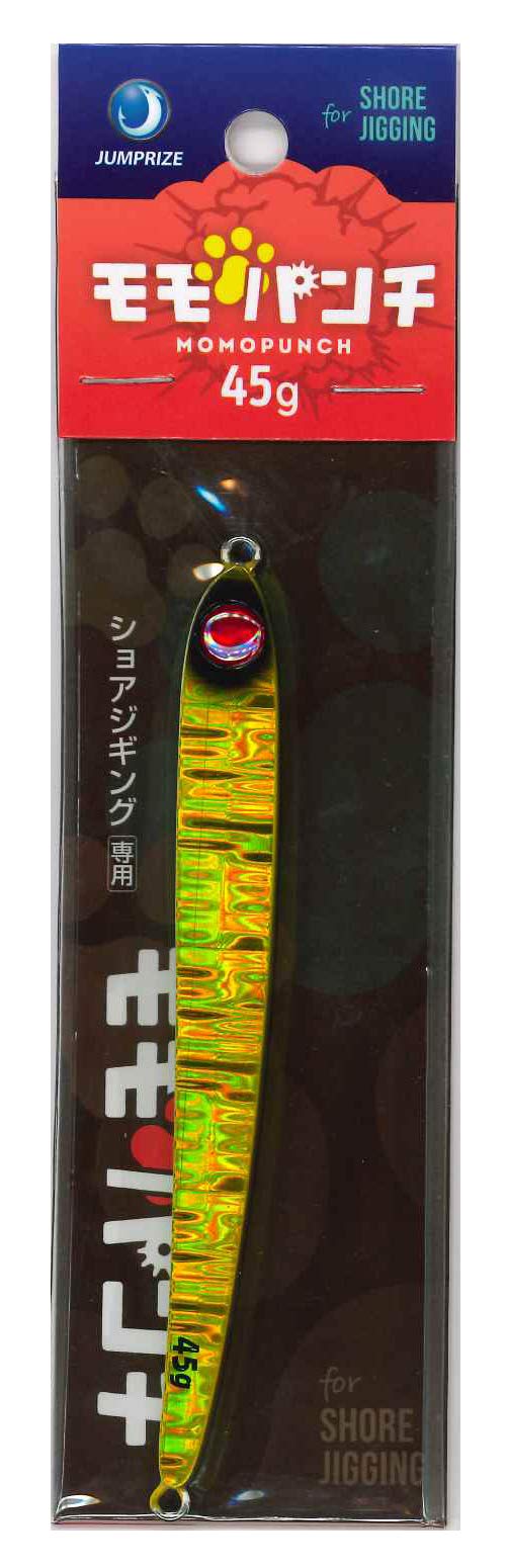 JUMPRIZE Metal Jig, Momo Punch, 1.6 oz (45 g), #12 Asymmetrical Gold Silver