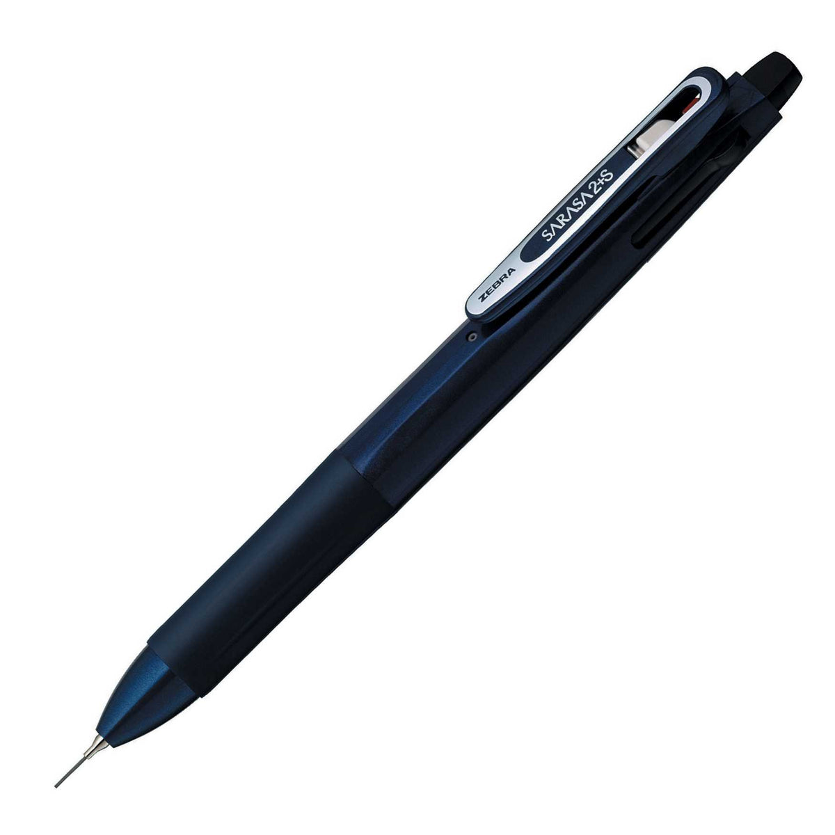 Zebra Multi Function Sarasa 2 Plus S Black/Red Ink Ballpoint Pen, 0.5mm Mechanical Pencil, Navy Body (SJ2-NV)
