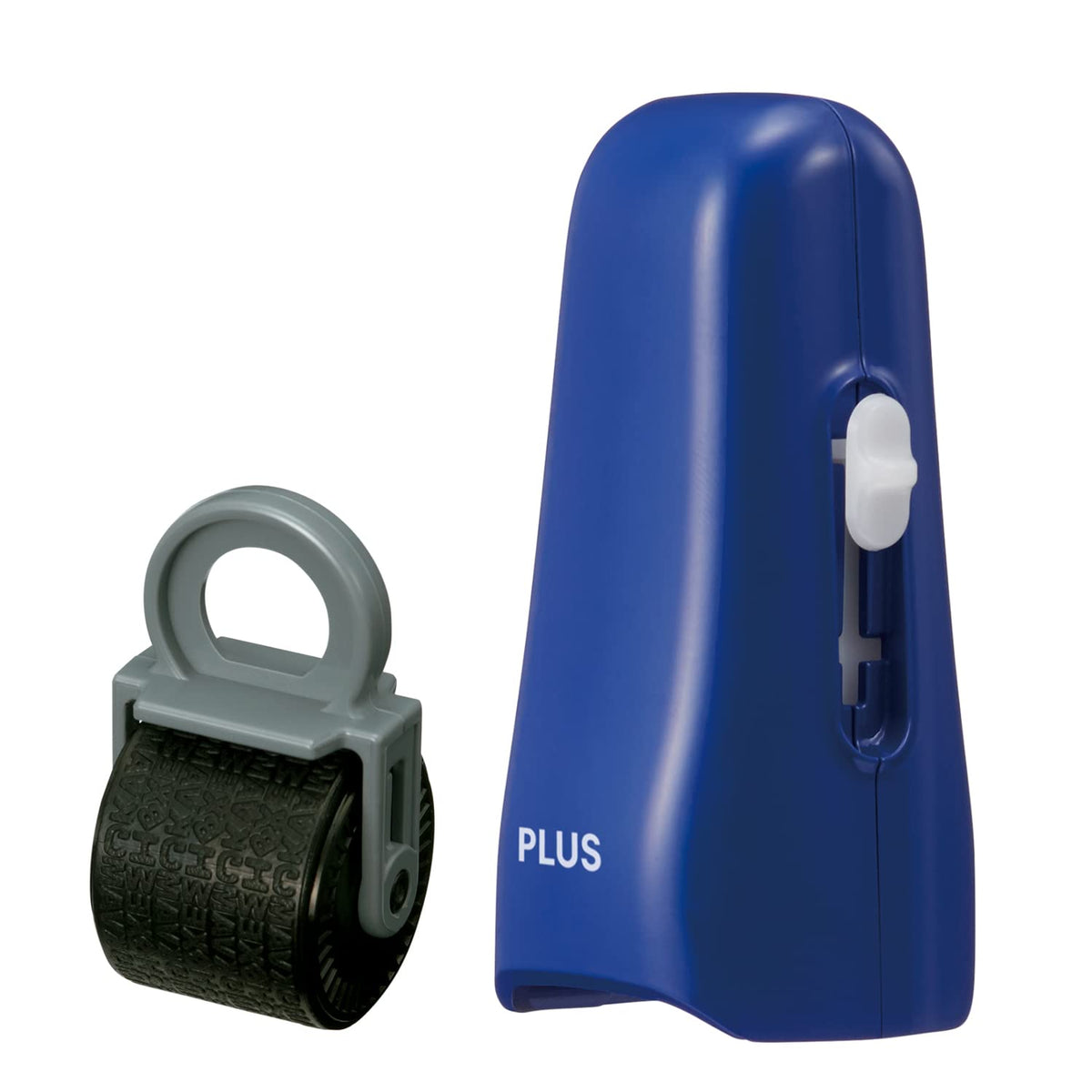 Plus IS-550CM 39-150 + 39-188 Personal Information Protection Stamp Roller Keshipon Stick 1 x Blue + Dedicated Ink Cartridge
