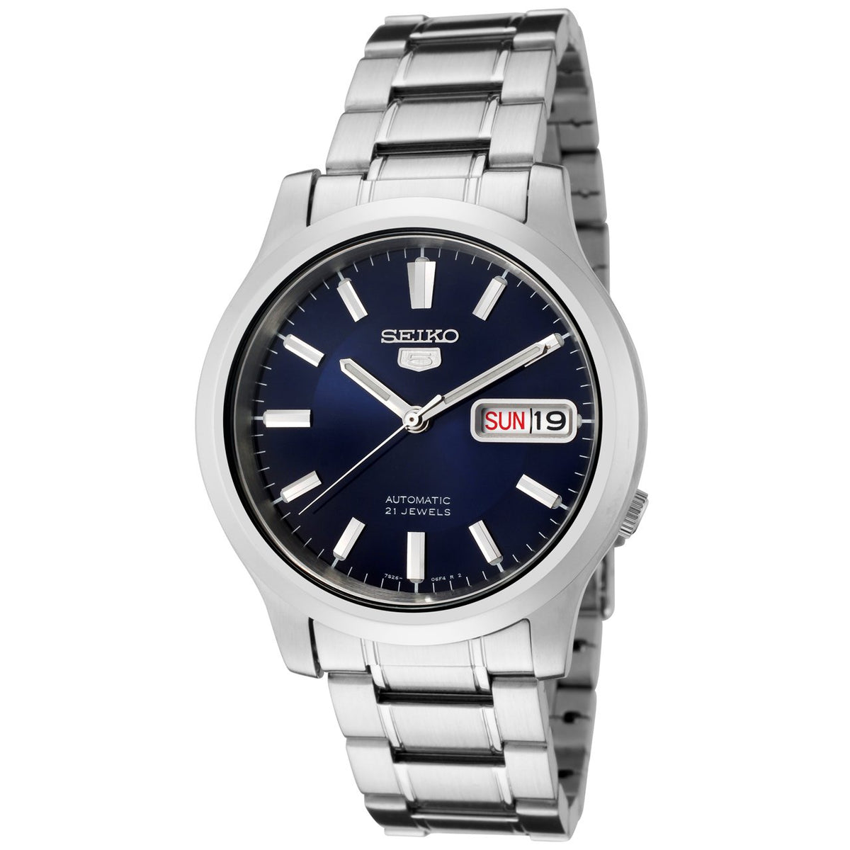 SEIKO Men's Stainless Steel 5 Automatic Black Dial