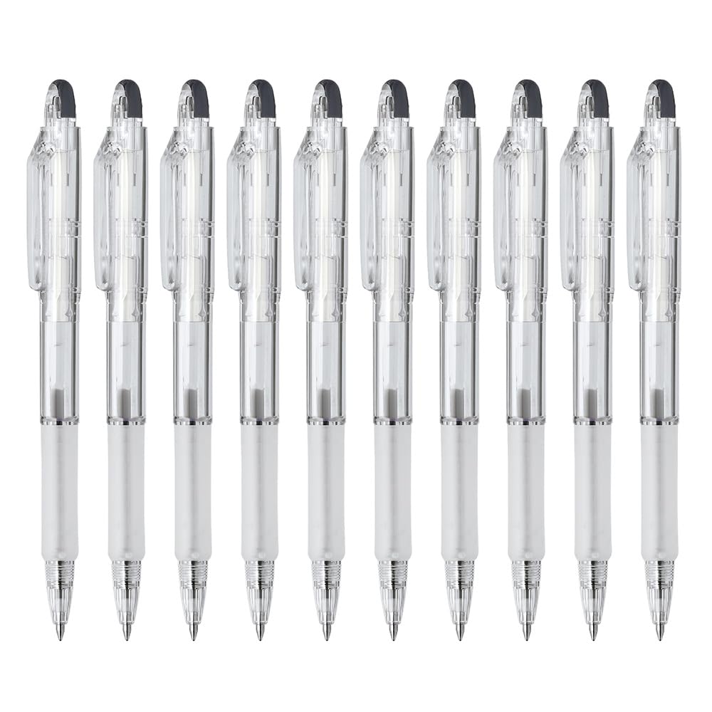 Zebra B-BI-KRB-WC Ballpoint Pen Gym Knock with Bio Tube, 0.7mm, Water Clear, 10pcs