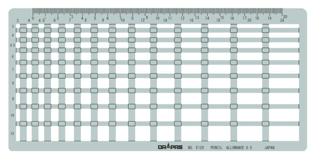 Drapas Template E120 Rectangle Ruler 31120
