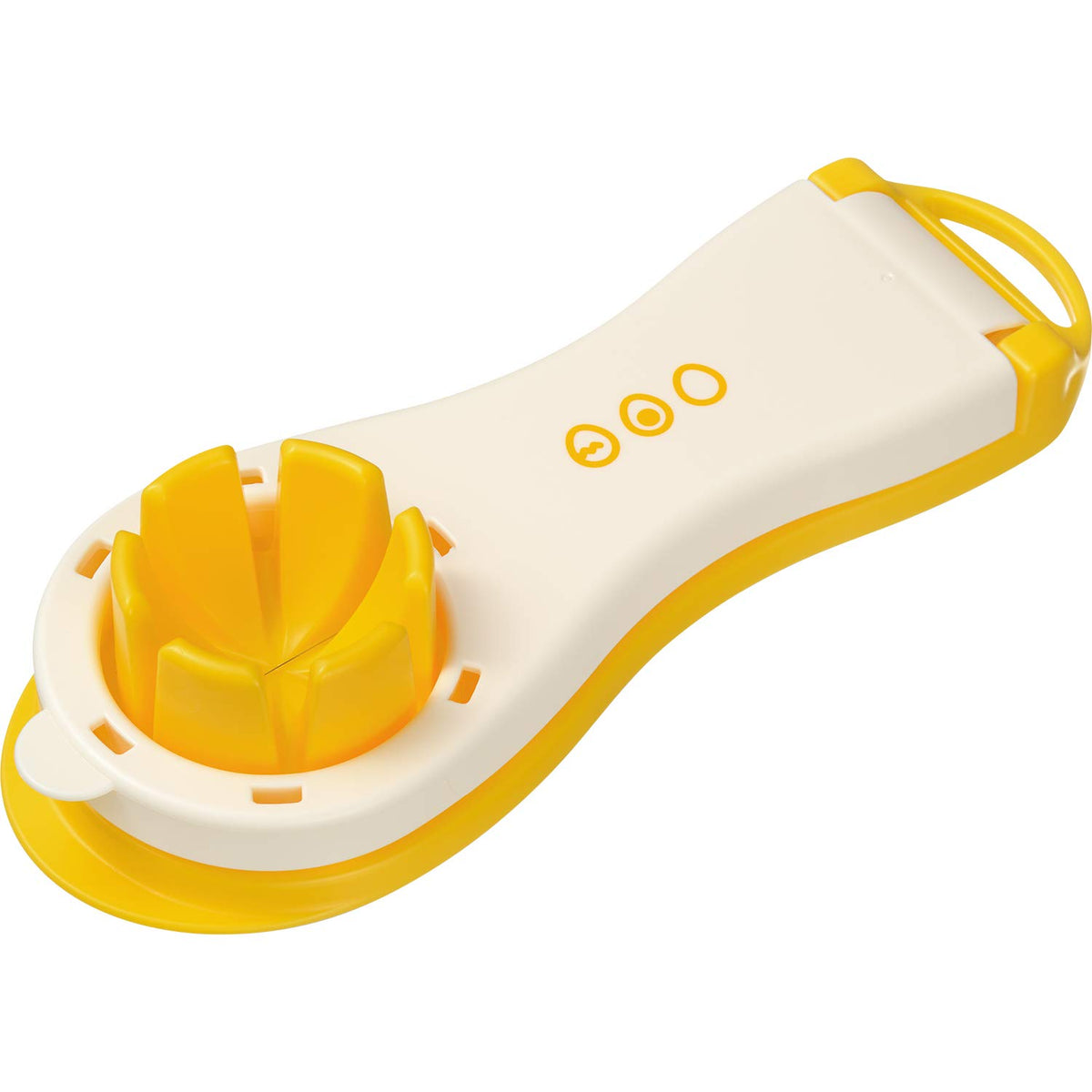 Wahei Freiz RE-7256 Half Boiled Eggs! Egg Cutter, Cut into 2, Salad Topping, Lunch Box, Kitchen Assistant, Yellow