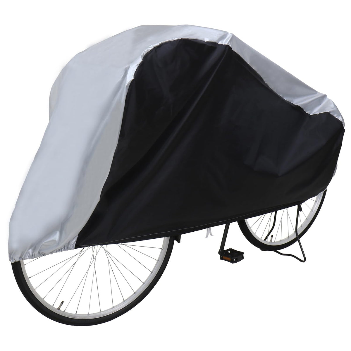 Astro 113-46 Bicycle Cover, Center Silver, for Motorcycles Up to 27 Inches, Water Repellent, Rain Protection, Stain Prevention, Includes String