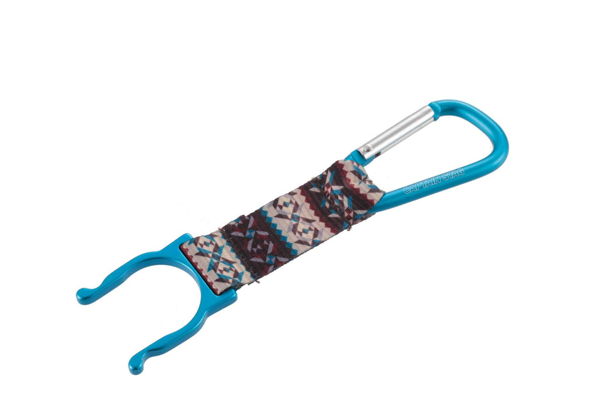 Captain Stag UM-1895 Plastic Bottle Holder, Aluminum Accessories, Plastic Bottle Clip, Blue