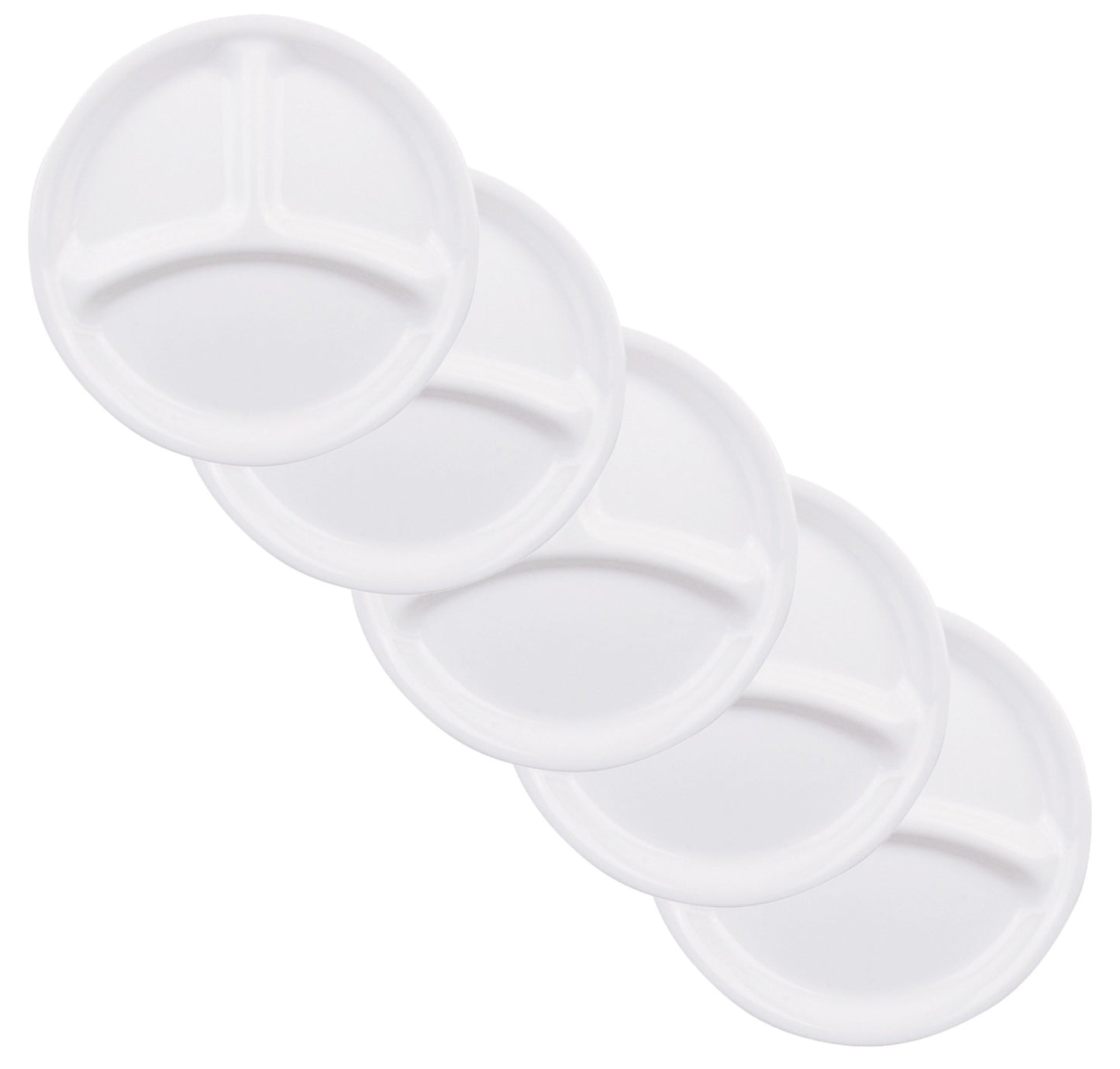CORELLE J385-N CP-9632 Plate, Outer Diameter 8.5 inches (21.5 cm), Unbreakable, Lightweight, Winter Frost White, Lunch Plate, Set of 5