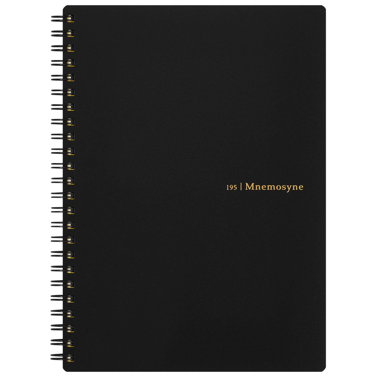 Maruman Mnemosyne Dot Grid Notebook- A5, 8.27" x 6.34", 80 Sheets / 160 Pages, 5mm Dotted Journal, Perforated Pages & Wire-Bound to Lay Flat, Black, Made in Japan