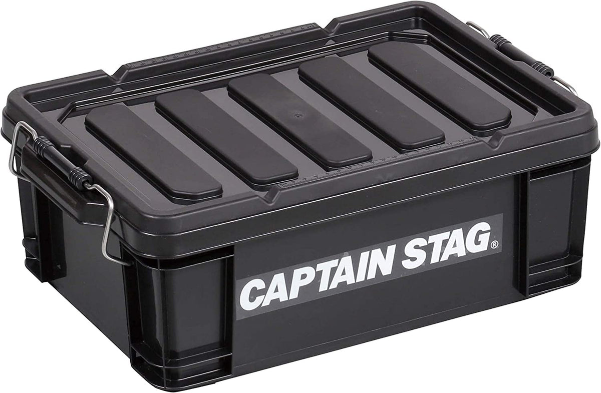 Captain Stag UL-1052 Storage Box, Container Box, 1.5 gal (45 L), W 21.5 x D 14.9 x H 12.7 inches (545 x 379 x 322 mm), Made in Japan, Black