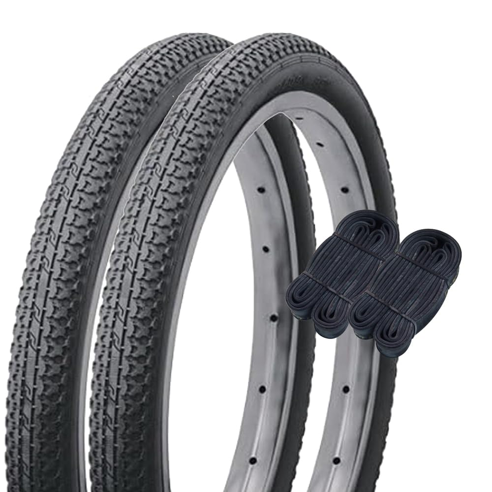 Shinko SR165 60309 20 Inch Bicycle Tires, 0.05 inch (1.2 mm) Thick Tubes, Set of 2 Each, Pair Winding, Standard Tires, 0.8 x 0.59 inches (20 x 1.50 mm), Black