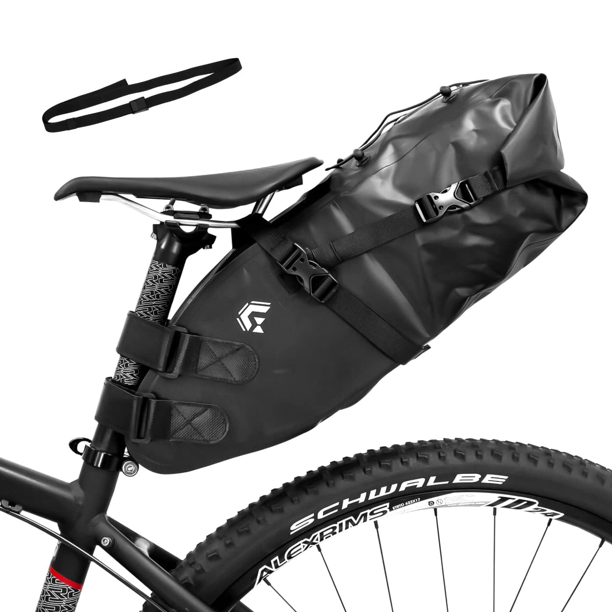 GORIX Bike Saddle Bag Waterproof Large Capacity 10-13L Road Mountain Bike Cycling Rear Seat Pack(GX-SB13)