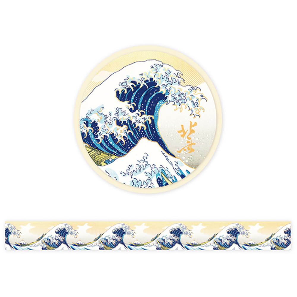 表現社 Expressionsha Masking Tape Foil Stamping Masking Tape Hokusai Kanagawa Wave 22-970