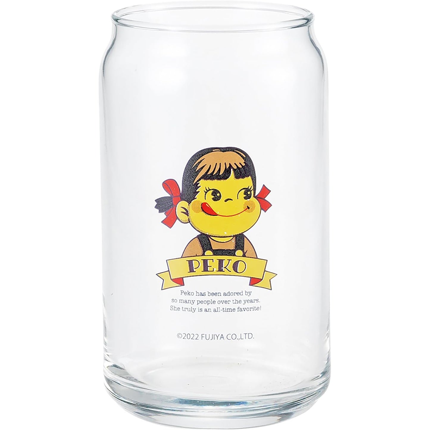 Fujiya SAN4117 Peko-chan Can Glass, Approx. 12.2 fl oz (360 ml), Retro Peko-chan, Made in Japan