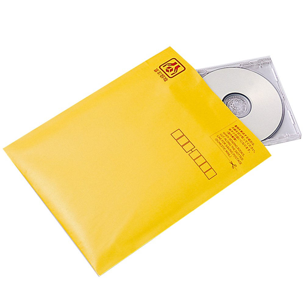 Roas CD-602-10 CD & DVD Mailing Envelopes (Pack of 10) Yellow