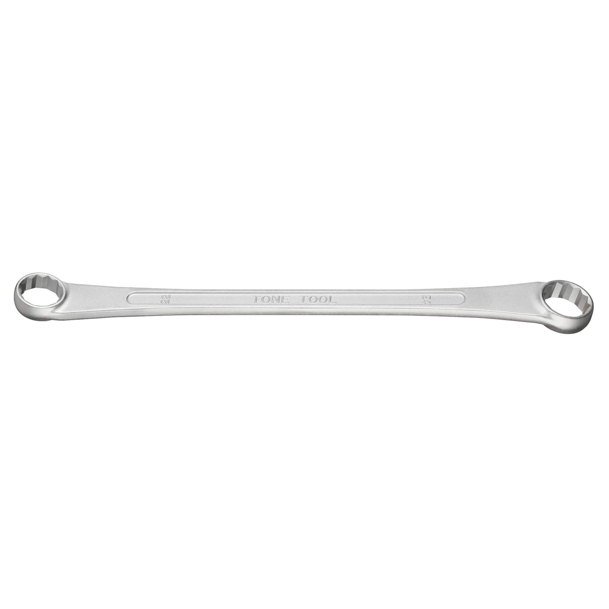 TONE Offset Box End Wrench Long Type (15°), Metric, 22x24mm, M15-2224