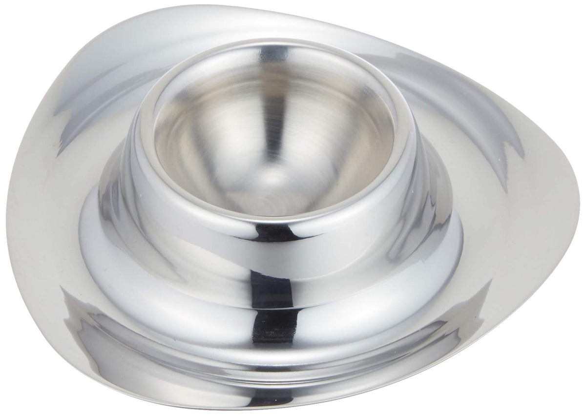 Wadasuke Seisakusho 2806-0000 Egg Cup, Silver, 3.9 x 3.9 x 0.9 inches (100 x 100 x 22