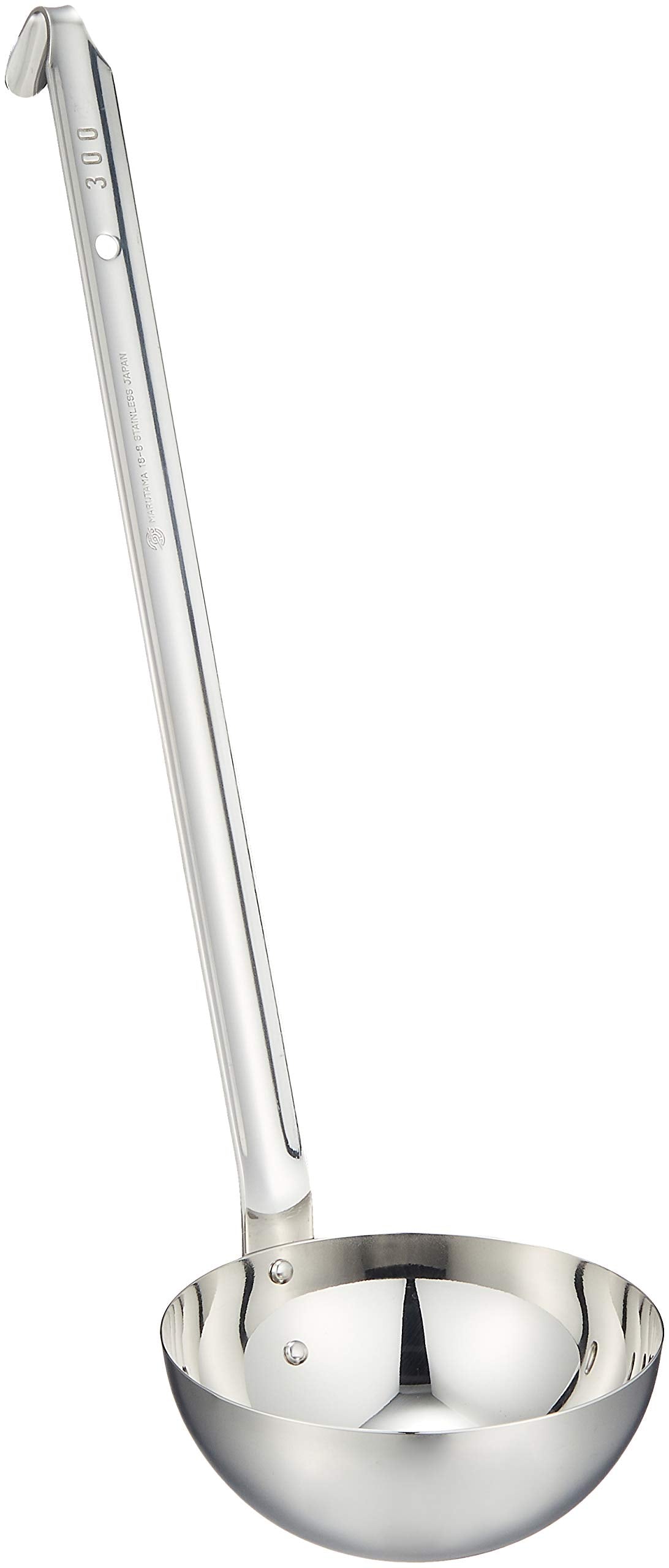Gyokokodou Manufacturing BLC37300 Gyokorodo Soup Ladle, 18-8 Stainless Steel, Japan (300cc), Silver