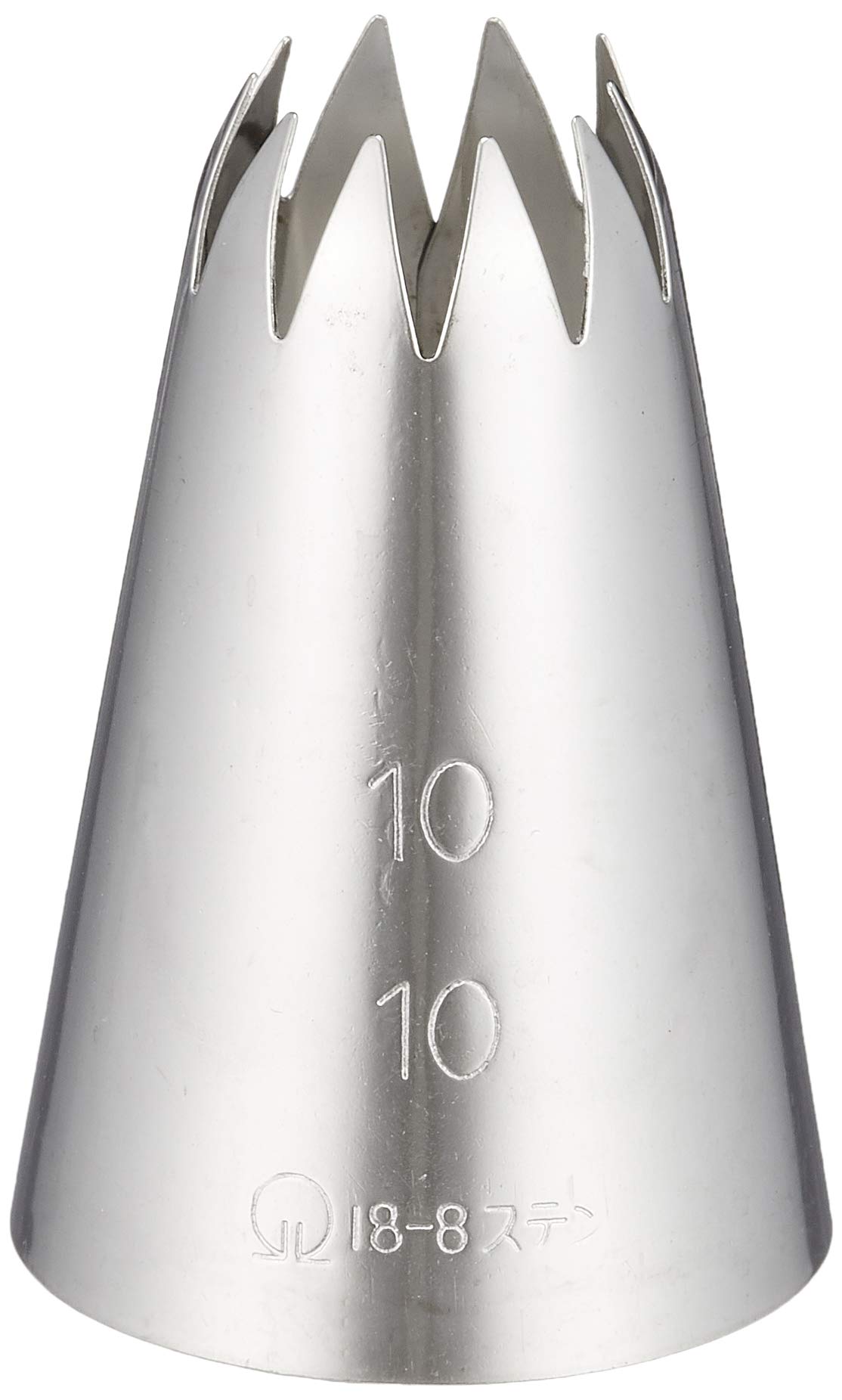 Endoshoji WKT31100 Commercial Nozzle Flower Shape, 10 Cuts, No.10, 18-8 Stainless Steel, Made in Japan