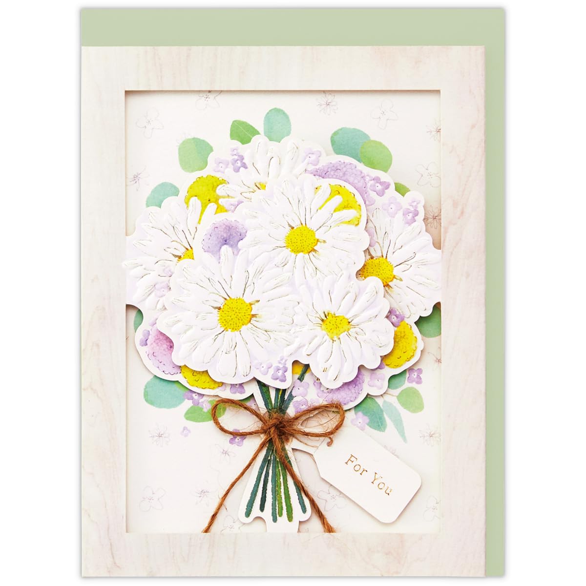 Hallmark Greeting Card White Flower Arrangement 836696