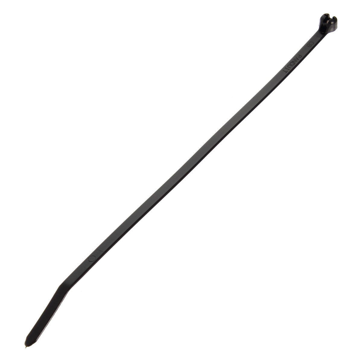 Panduit BT1.5M-C0 Dome-Top Barb Ty Cable Tie, Weather Resistant Nylon 6.6, Miniature Cross Section, Curved Tip, 18lbs Min Tensile Strength, 1.5" Max Bundle Diameter, .046" Thickness, .095" Width, 6.3" Length (Pack of 100)