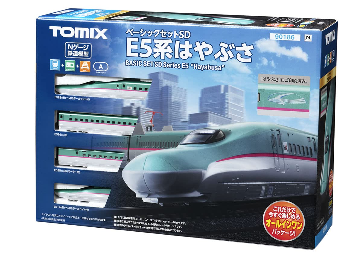 TOMIX 90186 N Gauge Basic Set, SD E5 Series, Hayabusa Railway Model, Introductory Set