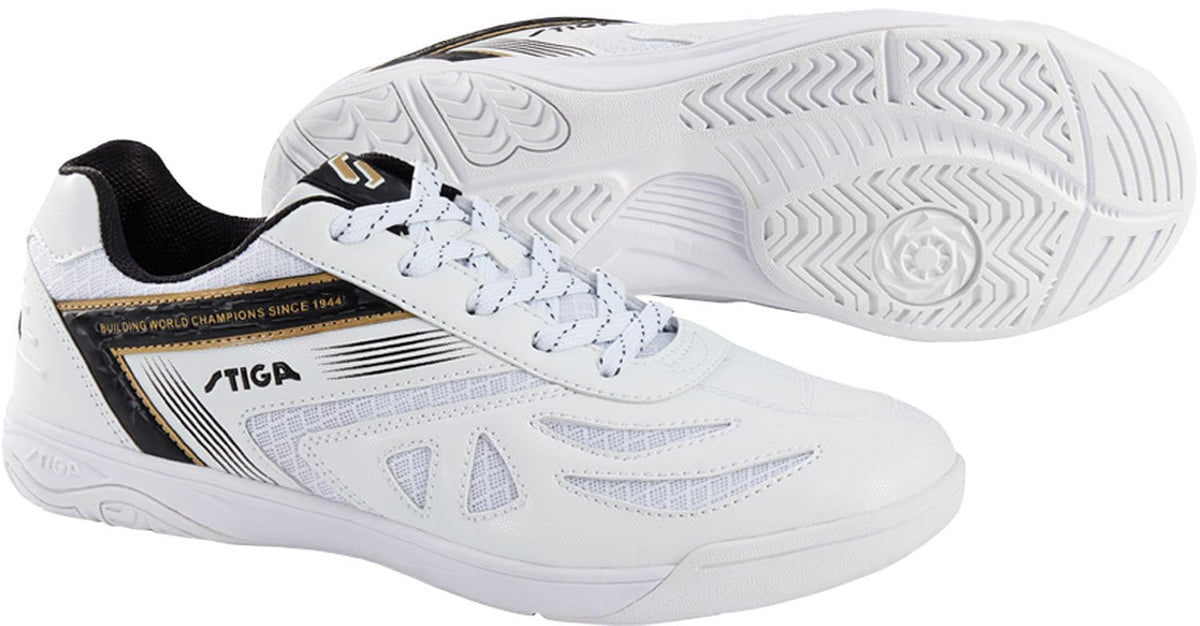 スティガ(STIGA) Men's Shoes, Multicolor (White/Black), 24.5 cm